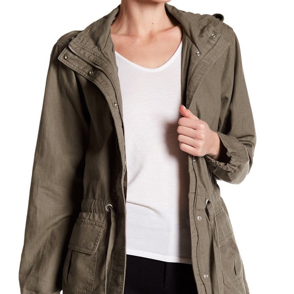 Lands' End Jackets & Blazers - New JACKET Linen Cotton Hood Coat Topper Women's 4 Washable NWOT